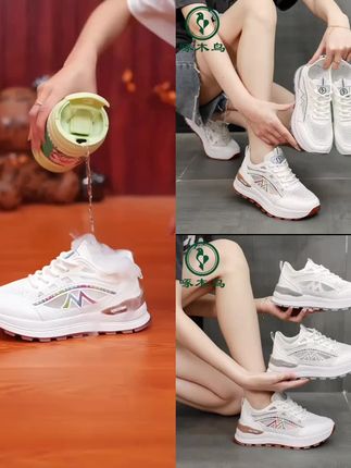 夏季新款冰丝网面休闲鞋增高厚底透透气鞋#不挑脚型不挑年龄