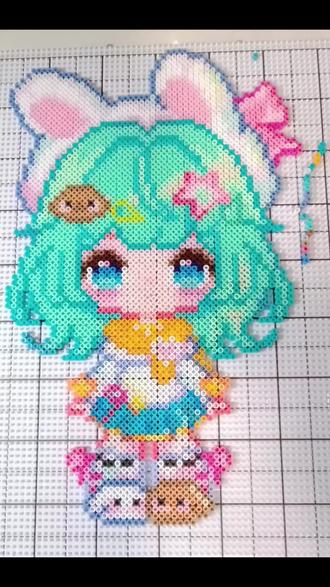 真爱降临
小乔拼豆
图纸来源@o胖白o
#拼豆 #王者荣耀 #小乔