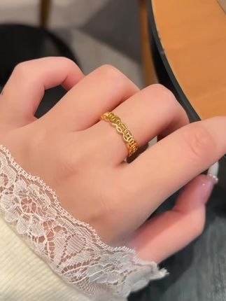 寓意美好钱多多戒指#戒指控 #时尚饰品 #戒指