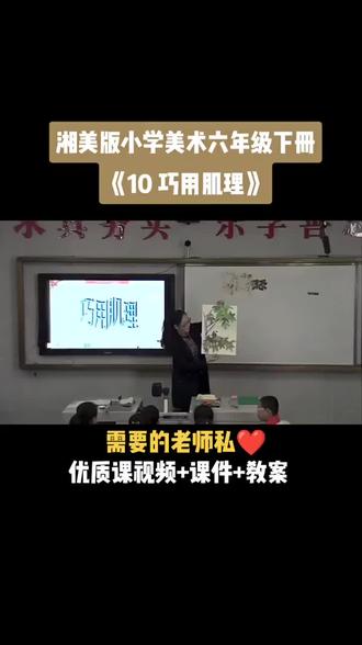 小学美术湘美版六年级下册《第10课 巧用肌理#》视频课件教案#小学美术获奖优质课#美术课#美术教学#美术公开课