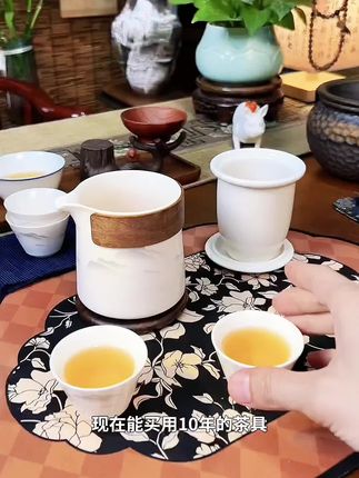 便携式 旅行茶具 套装高档羊脂玉白瓷#快客杯户外 陶瓷功夫#召唤茶友