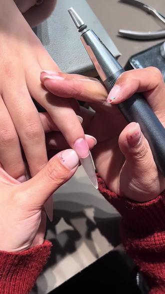 姐妹们一分钟教会新手小白打台阶#打台阶#美甲师#美甲师新手