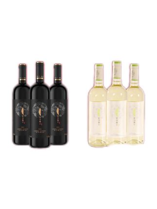 【3支红+3支白葡萄酒】宁夏葡萄酒酒庄半甜型红酒#强烈推荐 #宁夏葡萄酒