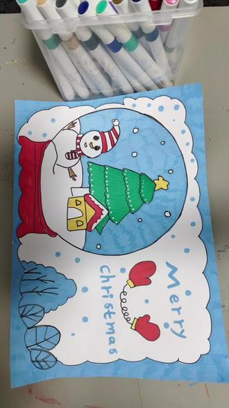 冬至圣诞手抄报#简笔画画 #手抄报#小学生 #一年级二年级三年级四年级五年级六年级#圣诞手抄报#冬至手抄报