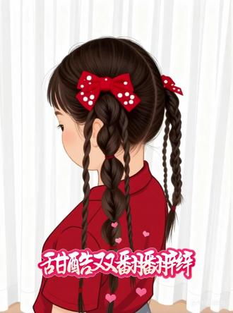 甜酷双翻翻辫来啦!新年给女儿安排上吧!#每天更新编发教程 #创作者中心 #创作灵感