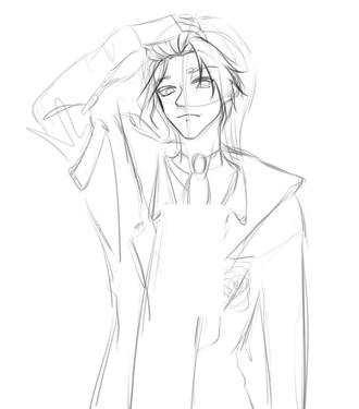 本来想画帅气撩刘海的,画不出来我一直在哭#第五人格 #守墓人#画这种雷人东西还要打角色tag好尴尬 #画画本就是给同担喂史 #求别人教我画画怎么打tag