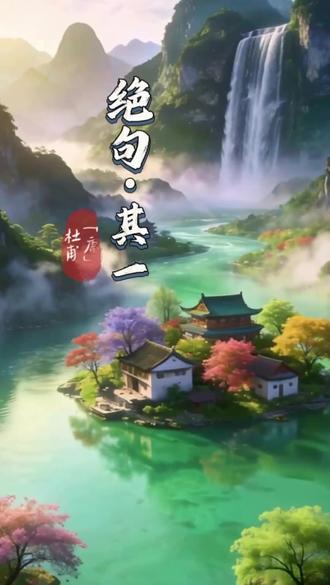 绝句.杜甫 泥融飞燕子,沙暖睡鸳鸯|被春光浸透的日子,微风轻抚了花草,谁温暖了谁?#小学生必背古诗 #唐诗三百首 #AI绘画 #最美古诗词