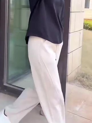 秋季爆款小个子香蕉裤休闲弯刀裤高腰显瘦宽松直筒卫裤阔腿裤9239#小个子穿搭 #显高显瘦显腿长 #弯刀裤 #阔腿裤 #休闲裤