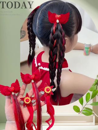 元气双马尾发型,今年国庆一定要给孩子安排上#儿童编发 #生女儿就是用来打扮的 #日常儿童编发 #同款在橱窗