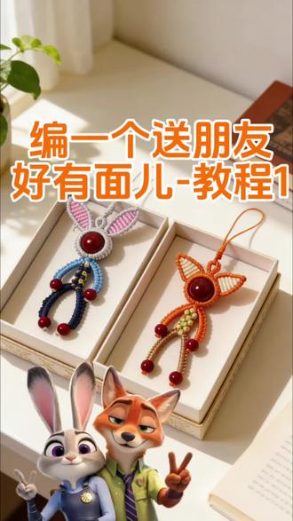 朱迪兔和尼克狐编绳-教程1
#疯狂动物城2 #朱迪和尼克 #编绳教程 #编绳 #挂件