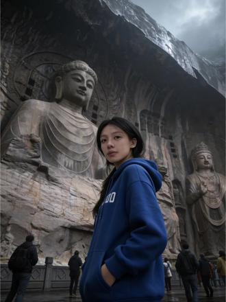 龙门石窟打卡ai教程来啦#豆包ai#豆包P图已经nextlevel了