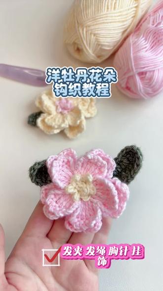 洋牡丹花朵(钩织教程) 可做发夹 发绳 胸针 挂件装饰使用~
#钩织教程 #花朵钩织 #钩织 #洋牡丹 #钩针