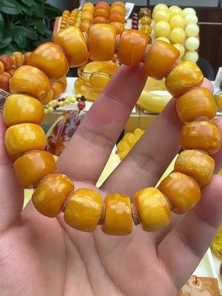 天然琥珀蜜蜡手串