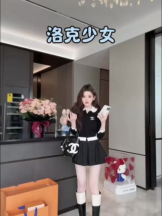 #「洛克少女」#少女感满满的甜美风穿搭#质感巨好显瘦显高#约会穿搭必备