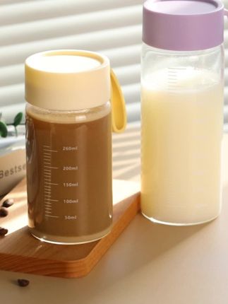 便携牛奶咖啡果汁早餐刻度新款水杯子耐高温 #牛奶杯 #早餐杯 #便携杯 #水杯 #杯子