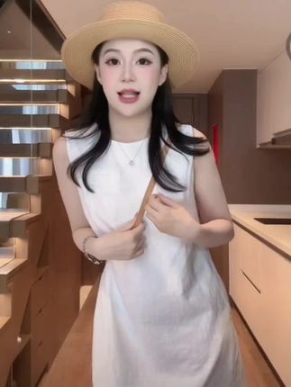 老钱风白色连衣裙女夏季简约高级感法式休闲显瘦无袖棉麻短裙#简约穿搭 #棉麻连衣裙 #裙子分享 #夏季穿搭 #新款上新