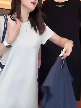#简约穿搭 #小个子显高显瘦穿搭 #减龄气质 #显瘦连衣裙 #夏季穿搭