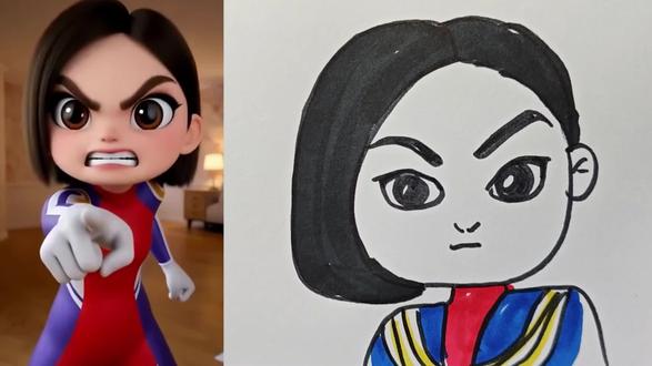 好看又好玩的手绘画,很精彩2#简笔画 #二次元内容 #动漫推荐