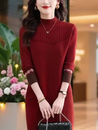 #穿出自己的风格 #高级感女装 #毛衣裙 #针织连衣裙 #秋冬新款