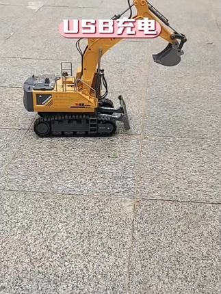 合金版13通道遥控挖掘机玩具大号仿真玩具礼盒包装男孩3-6#工程车玩具 #挖掘机儿童车 #挖掘机玩具 #挖掘机3-6岁儿童工程车 #遥控挖土机玩具