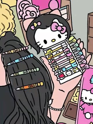 向所有人炫耀 好朋友送我的KT发夹#发饰发夹 #爱了爱了 #少女心 #hellokitty