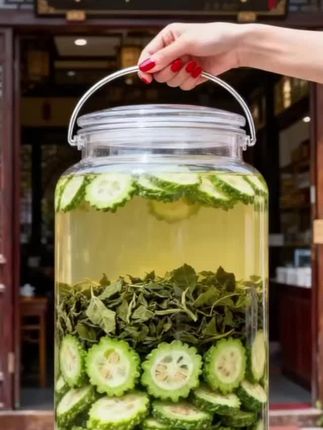 桑叶双瓜茶,甄选桑叶、冬瓜干与苦瓜干,经悉心配比,成就这一味清润。沸水入壶,顷刻间茶香便袅袅弥散。轻嗅时,是桑叶的清幽、冬瓜的甘芳与苦瓜的微苦交织,层次分明又和谐相融。#喝养生茶 #桑叶双瓜茶 #桑叶茶好处多多 #苦瓜桑叶冬瓜茶 #冬瓜桑叶苦瓜茶
