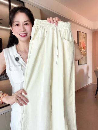 高品质时尚凉感奶芙裤#百搭裤子 #夏季穿搭 #百搭阔腿裤 #高品质童装#女童穿搭