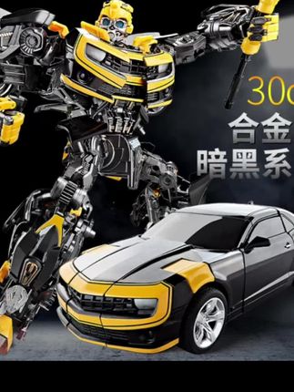 变形玩具合金正版暗黑大黄蜂30cm金刚手办模型男孩儿童汽车机器人