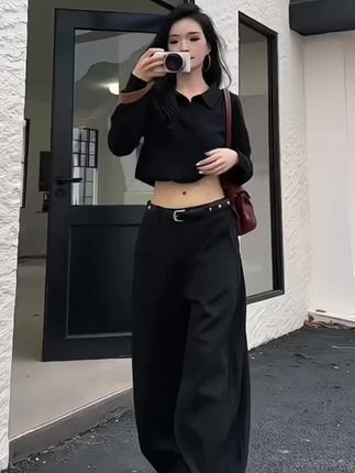 #显高显瘦 #休闲穿搭 #今日穿搭 #辣妹穿搭