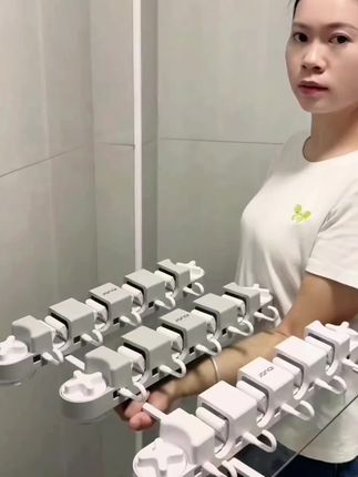 #拖把架 #吸盘联排拖把夹 #生活好帮手 #卫生间好物 #618开箱大晒