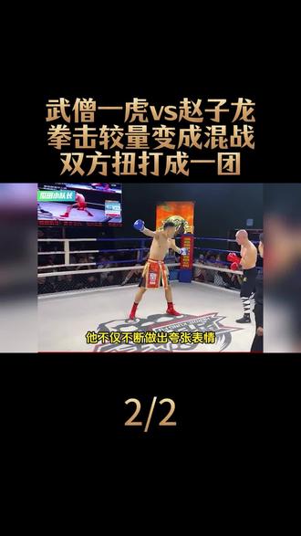 武僧一虎vs赵子龙#擂台赛 #格斗#拳击 #竞技
