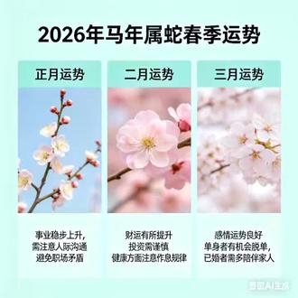 2026年马年属蛇的春季运程