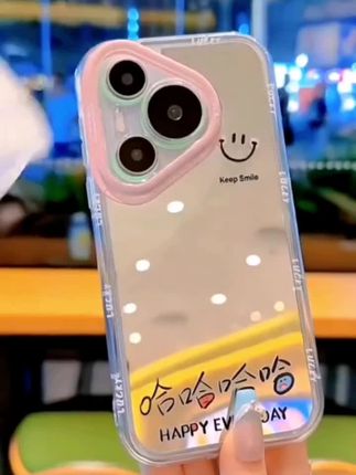哈哈镜面支架壳~可以补妆~这也太实用了吧#美出高级感#出门必备手机壳推荐#这个手机壳真的长在我心巴上了#3c数码#数码科技