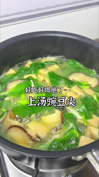 这个季节的豌豆尖很嫩,做上汤豌豆尖好吃又好喝,膳食纤维丰富低卡又低脂,快去试试#上汤豆苗 #低脂低卡 #减脂餐 #减脂餐 #减脂汤