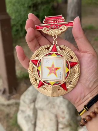 合金材质大阅兵纪念冰箱贴#纪念章 #徽章 #祖国万岁 #冰箱贴