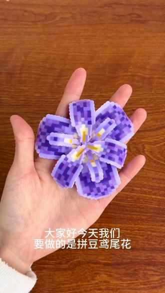 拼豆花-鸢尾花教程来啦#拼豆 #拼豆教程