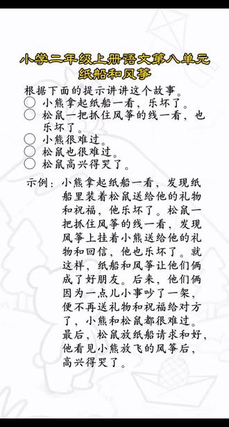 课后习题根据提示讲故事#小学 #语文 #知识分享 #讲故事