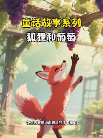 《狐狸和葡萄》#关于小狐狸的故事 #童话故事#睡前故事#绘本#治愈童话
