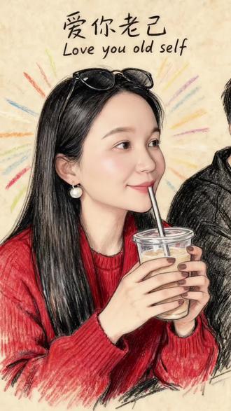 #AI爱你老己素描画