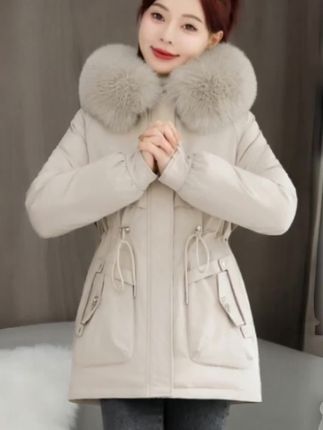 新款派克加绒派克棉服女冬季外套小个子保暖洋气潮时尚连帽棉袄#强烈推荐 #外套穿搭 #女神穿搭 #保暖穿搭 #做工精细