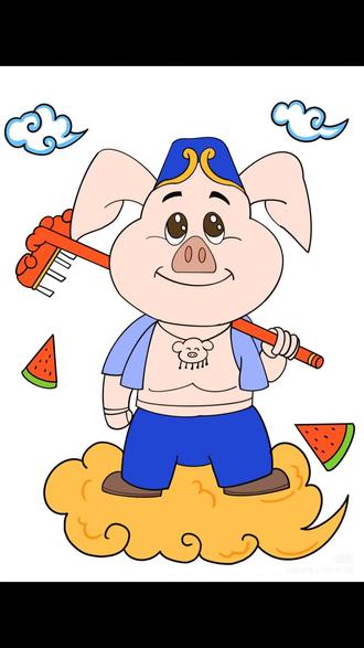 #简笔画 挑战100天成为绘画博主~可爱猪八戒