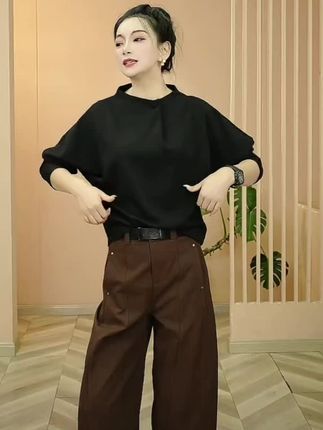 2025早秋新品时尚百搭修身显瘦洋气纯色设计感女士长袖上衣8154#秋季穿搭 #长袖t恤 #洋气减龄 #修身显瘦 #时尚百搭