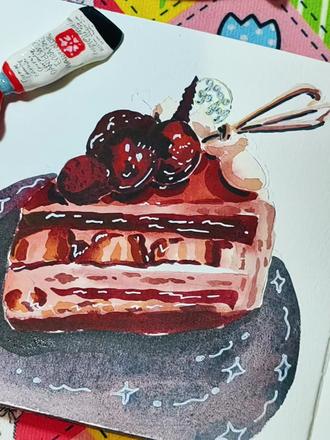 新手也能轻松get的水彩蛋糕🍰
用笔画一个小蛋糕!!
#水彩 #水彩教程 #绘画笔记