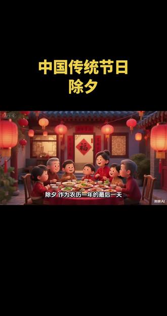 年么过了多少次,具体是怎么来的,没深究过,现在有AI就方便多了。一次性了解了😜提前祝大家除夕快乐(ᵕ—ᴗ—)#年俗年味 #动画 #中国传统文化