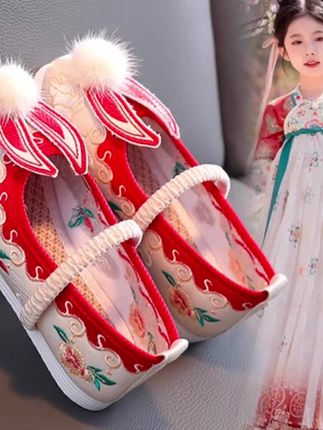 #女童汉服鞋 #女童古风鞋 #女童绣花鞋 #国风鞋子 #古装鞋
