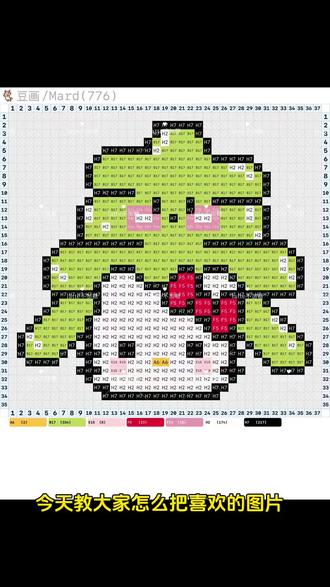 好看的拼豆图纸制作#醒图#醒图创作者#拼豆#拼豆图纸