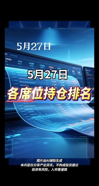 5月27日各席位持仓动态 #持仓 #龙虎榜 #科普 #分享