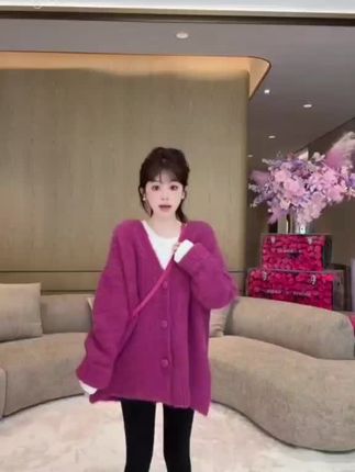 #美爆了 火龙果色太多人喜欢了。随便搭个打底裤就能出门回头率杠杠的#强烈推荐