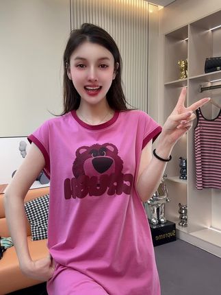#夏季穿搭 #睡衣家居服 #睡衣外穿 #短袖t恤 #清凉一夏