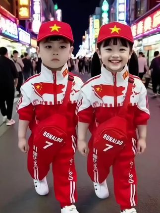 中小童套装男童秋装女童运动装新款男宝宝春秋季三件套洋气帅衣服